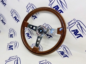 Руль Nardi style без выноса, под дерево, хром