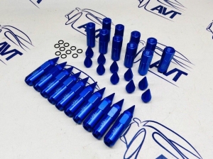 Колесные гайки Blox, удлиненные с острием М12х1,25, синие