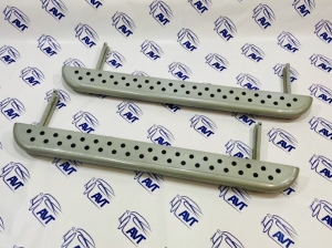 Пороги металлические ВАЗ 2121-214 (Нива, Нива Урбан) с металлическим листом, с резинкой 51 мм (Металл-Дизайн)